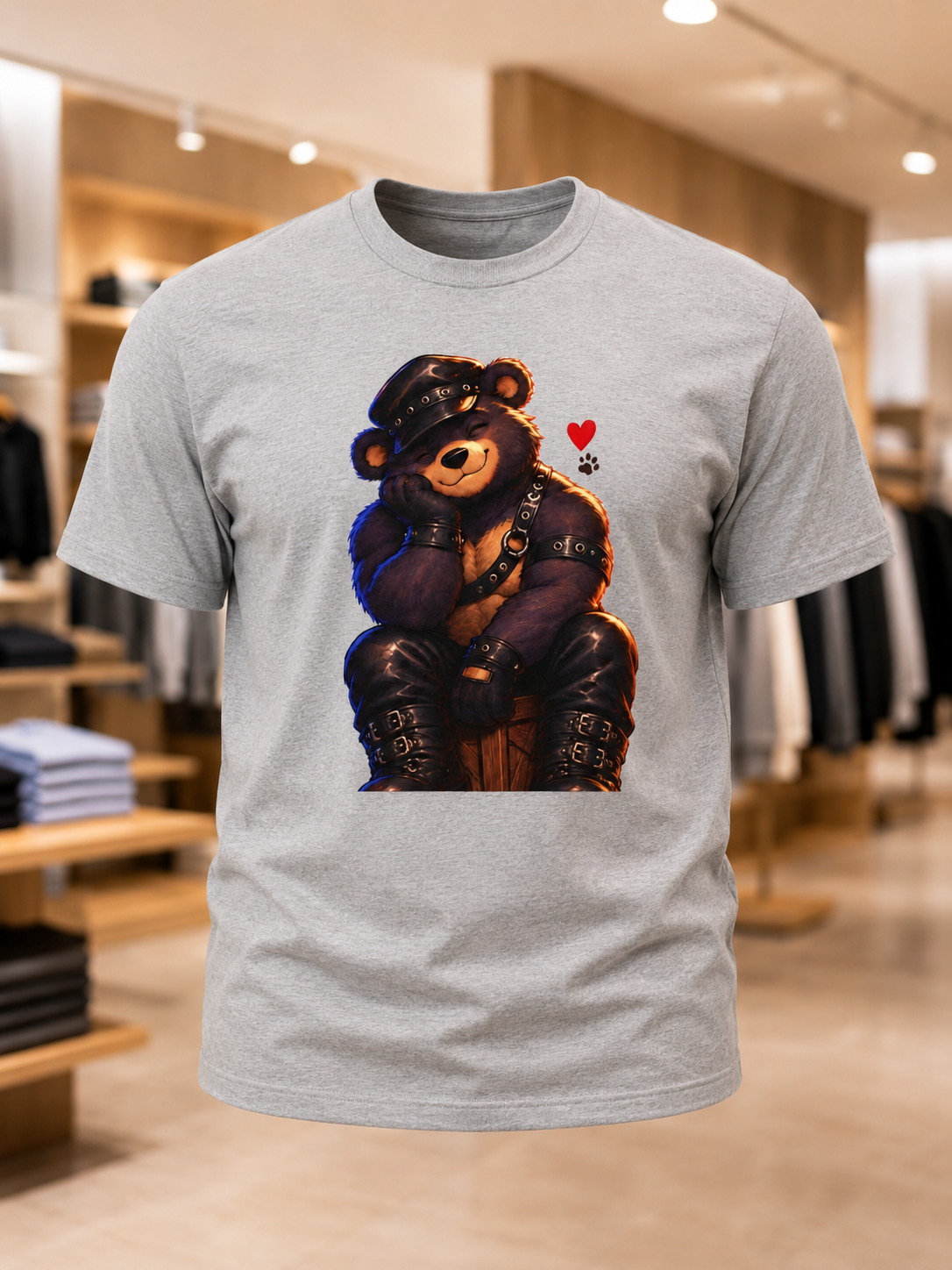 Leather Bear Graphic Tee — Cute Biker Teddy Shirt. Bears and leather men, Bears t-shirt