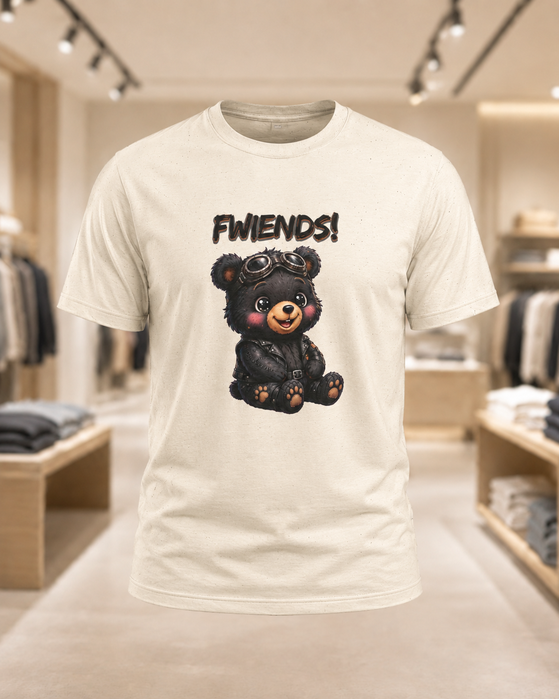 Bear 'Fwiends!' Graphic Tee — Cute Teddy Pilot T-Shirt for Kids & Fans