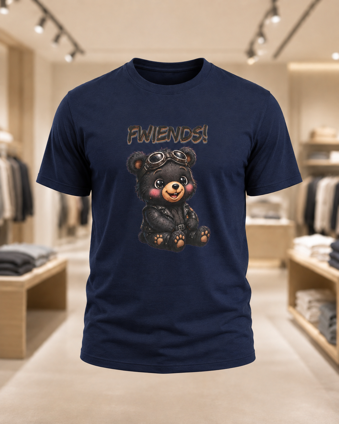 Bear 'Fwiends!' Graphic Tee — Cute Teddy Pilot T-Shirt for Kids & Fans