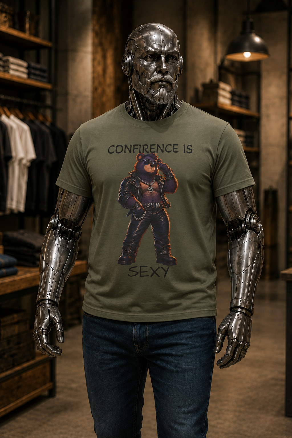 Conference Is Sexy T‑Shirt — Funny Conference Bear Graphic Tee. Bear shirt