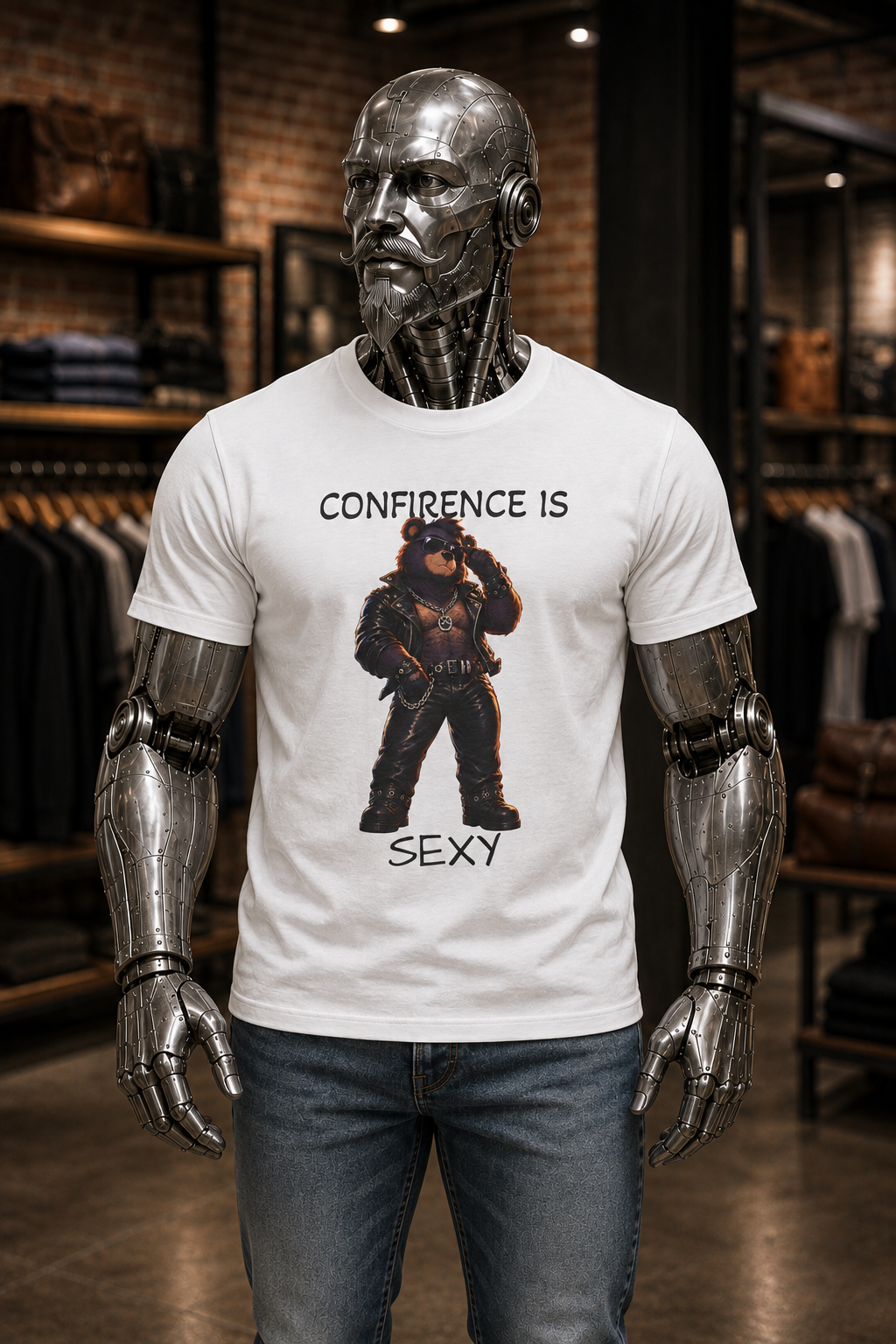 Conference Is Sexy T‑Shirt — Funny Conference Bear Graphic Tee. Bear shirt