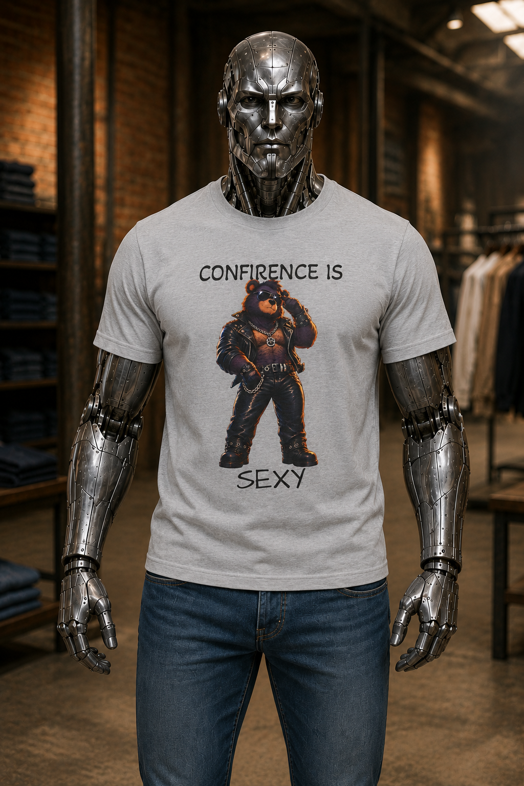 Conference Is Sexy T‑Shirt — Funny Conference Bear Graphic Tee. Bear shirt