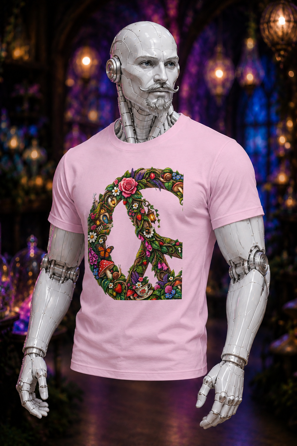 Peace Sign Floral T-Shirt — Vintage Boho Flower Power Tee