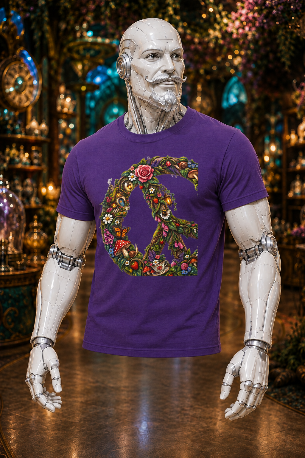 Peace Sign Floral T-Shirt — Vintage Boho Flower Power Tee