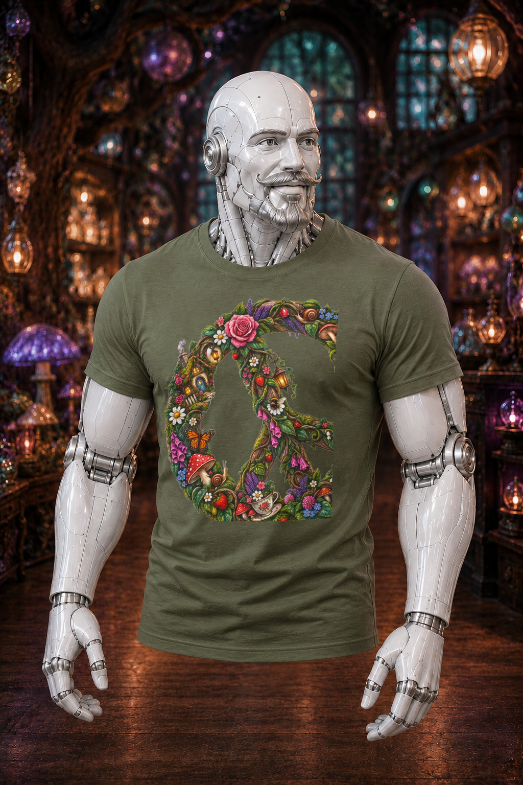 Peace Sign Floral T-Shirt — Vintage Boho Flower Power Tee