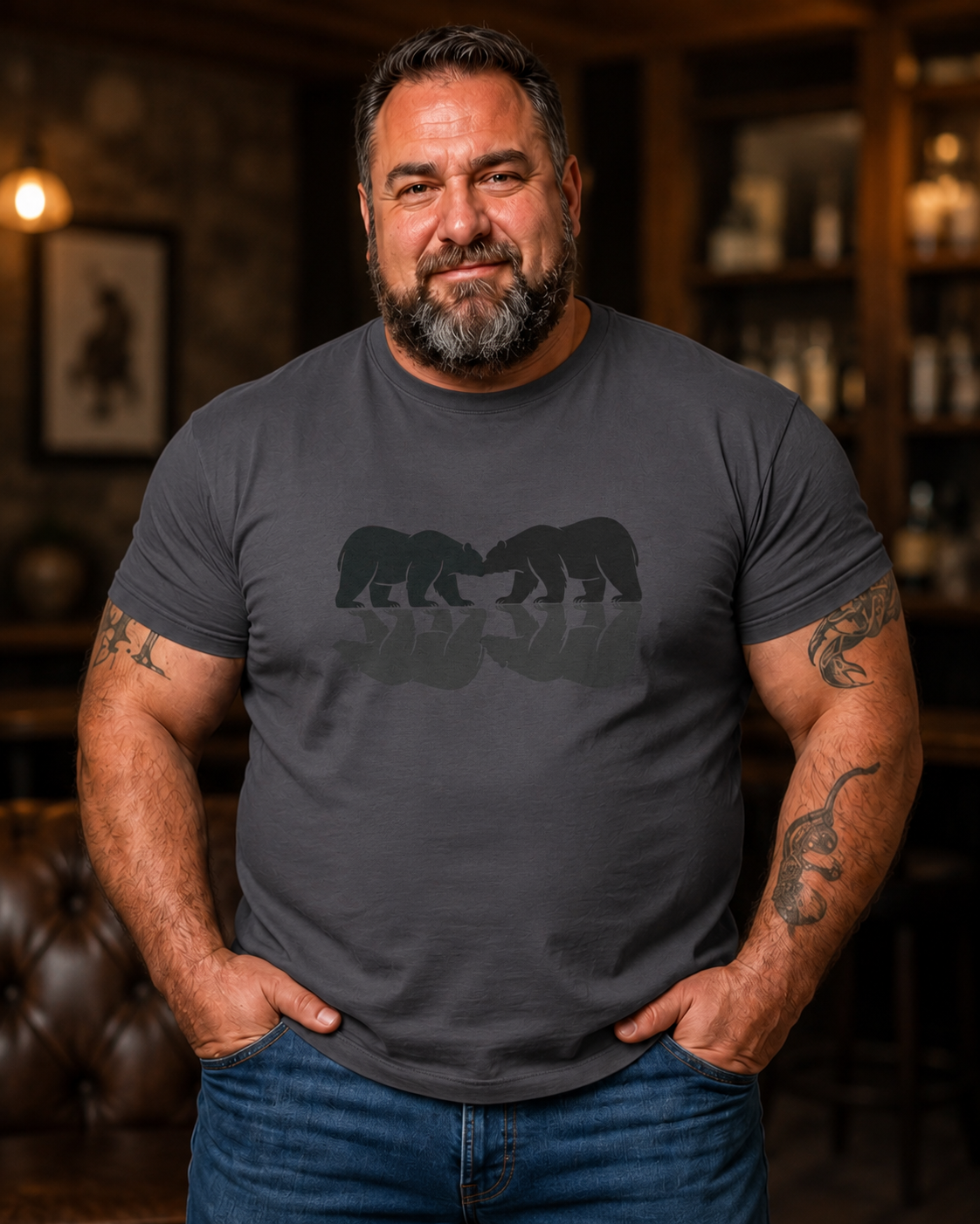 Naughty Bear Reflection Tee — Mirror Bears Graphic T-Shirt