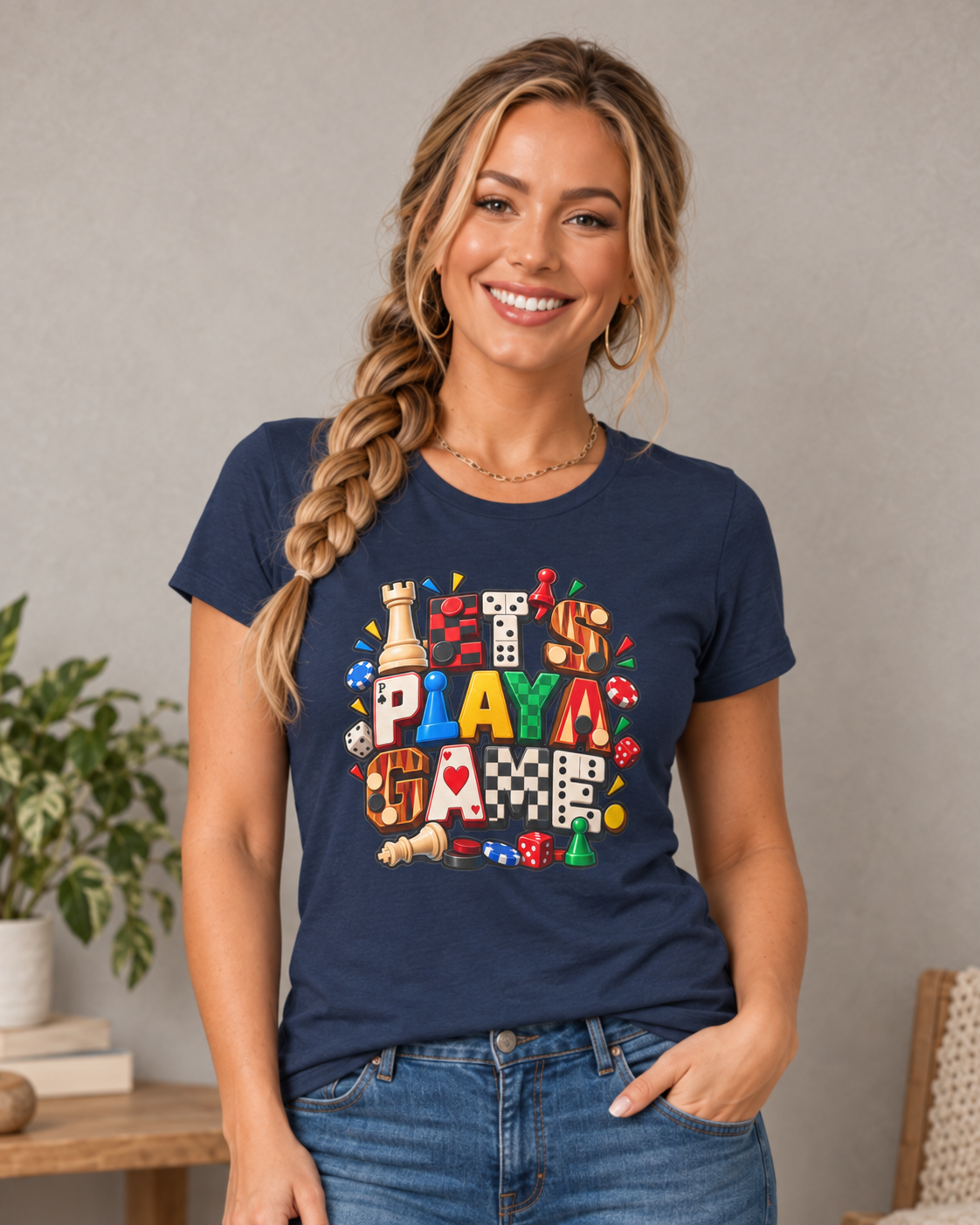 Board Game Lover T‑Shirt — Play Dice Cards Chess Pieces Graphic Tee