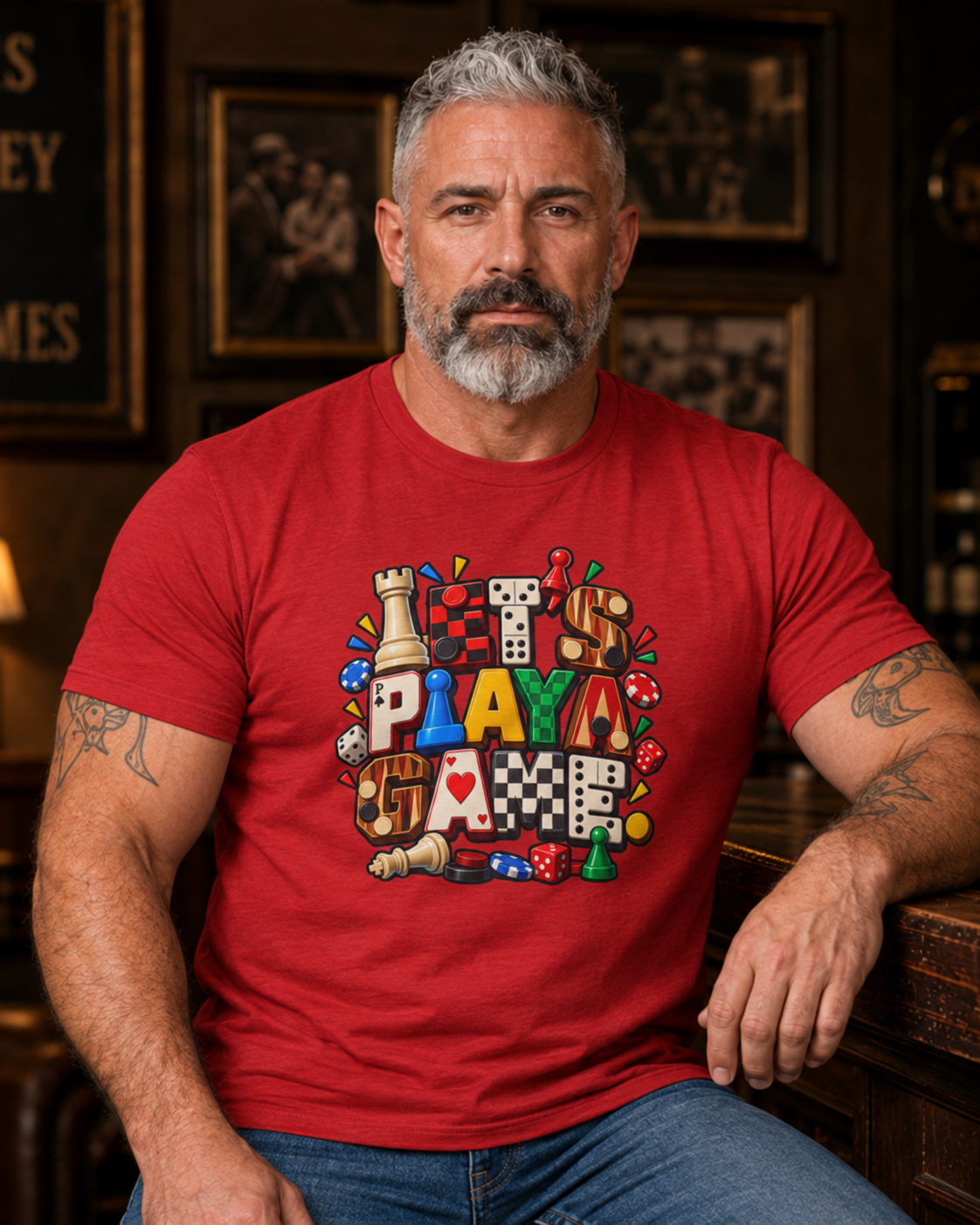 Board Game Lover T‑Shirt — Play Dice Cards Chess Pieces Graphic Tee