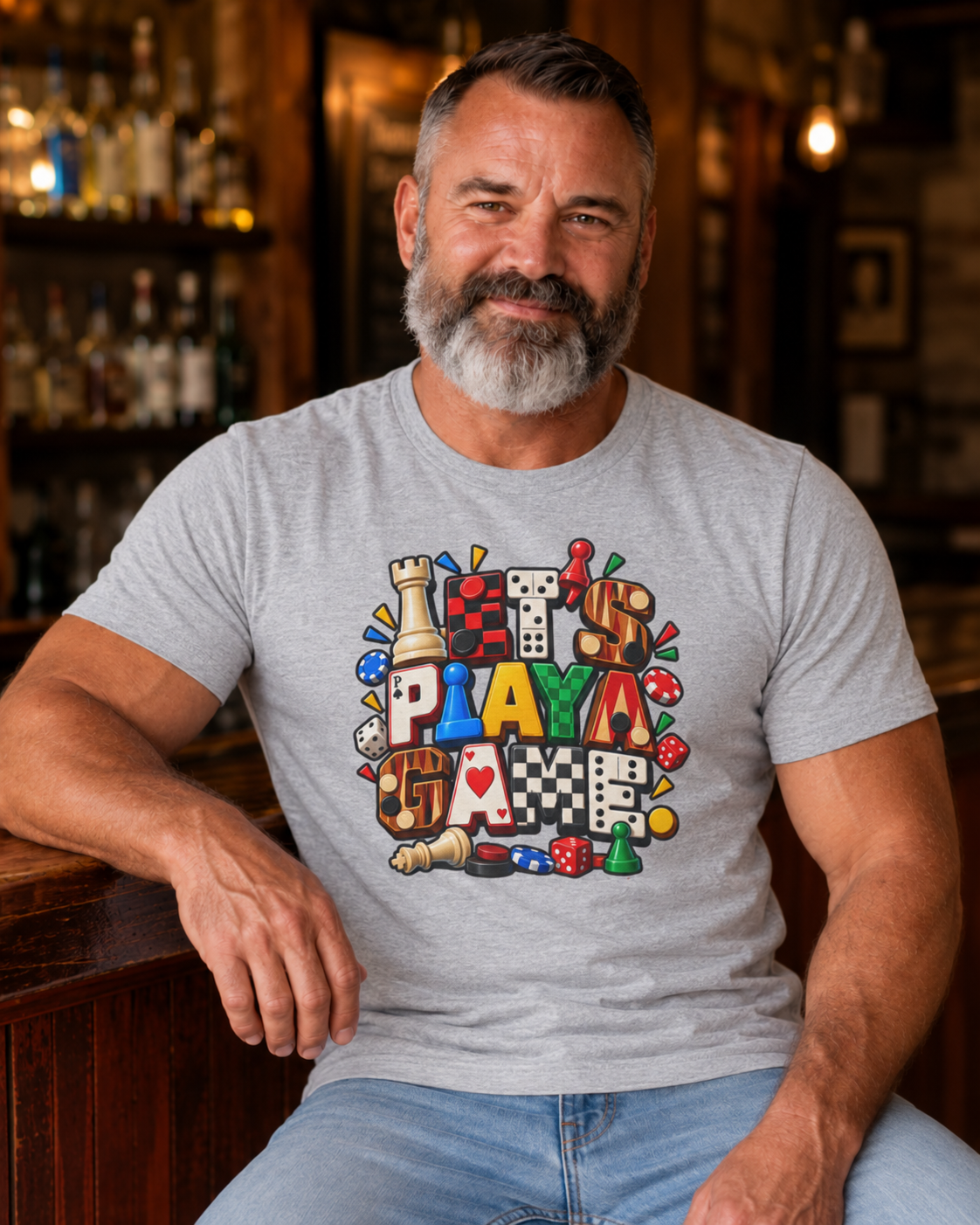 Board Game Lover T‑Shirt — Play Dice Cards Chess Pieces Graphic Tee