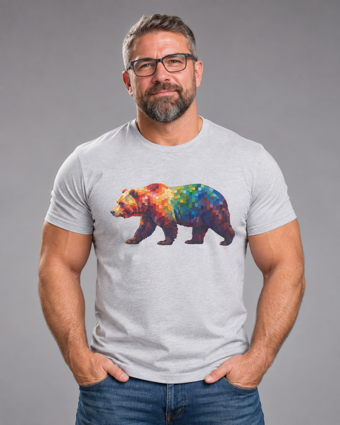 Rainbow Bear Pride T-Shirt – Colorful LGBTQ+ Bear Graphic Tee | Gay Bear Pride Shirt