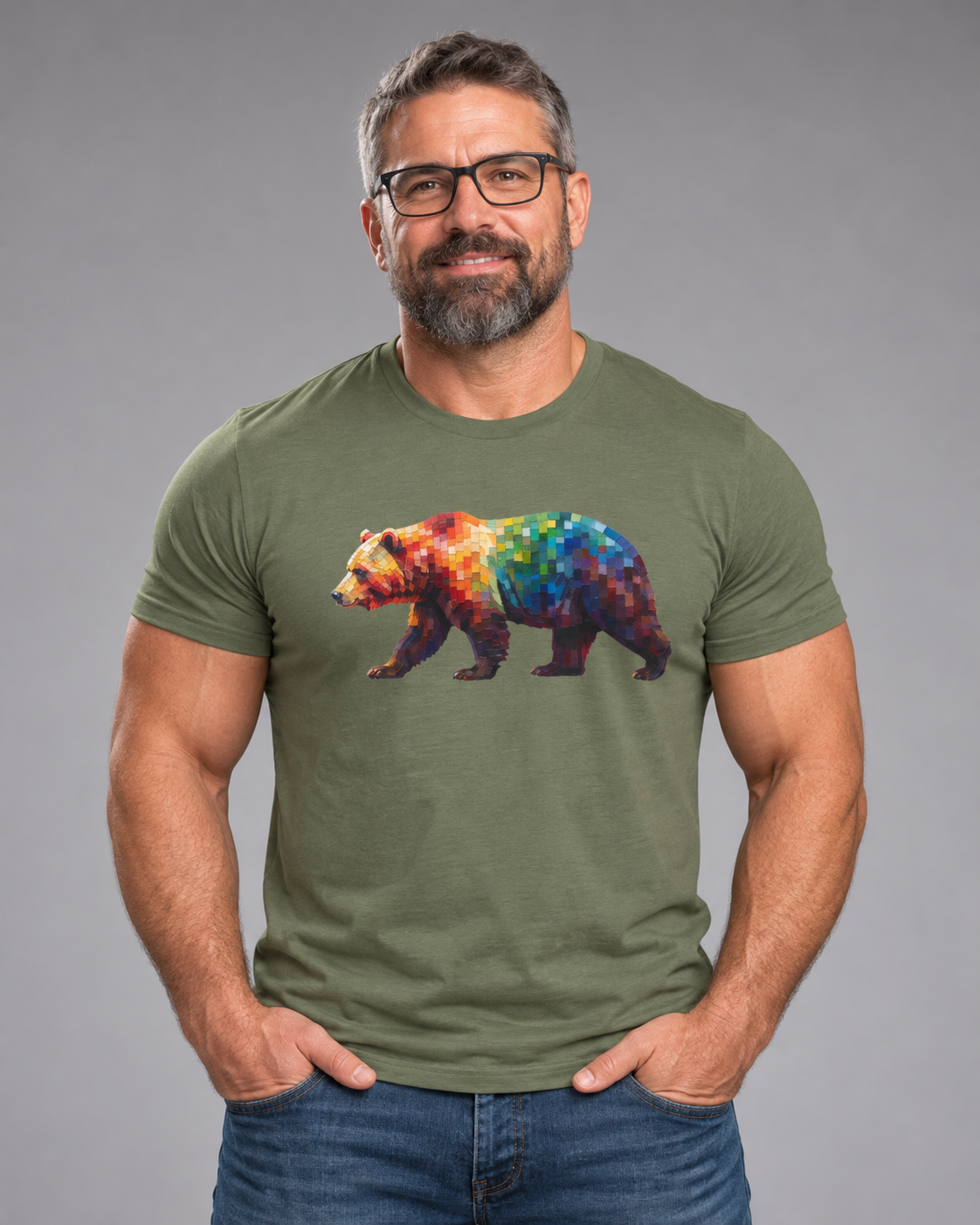 Rainbow Bear Pride T-Shirt – Colorful LGBTQ+ Bear Graphic Tee | Gay Bear Pride Shirt