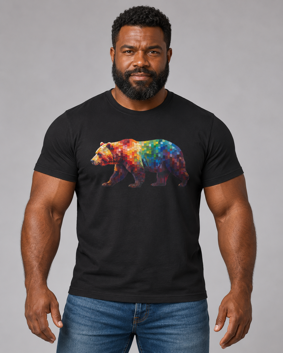 Rainbow Bear Pride T-Shirt – Colorful LGBTQ+ Bear Graphic Tee | Gay Bear Pride Shirt