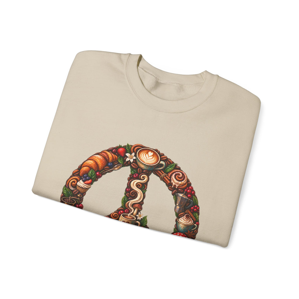 Peace Sign Floral Sweatshirt — Boho Vintage Peace Symbol Crewneck