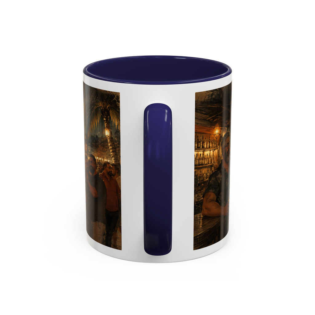 Tropical Night Market Coffee Mug — Moonlit Street Scene Accent Mug (11/15oz) This is a Bear community Bear event coffee Mug.