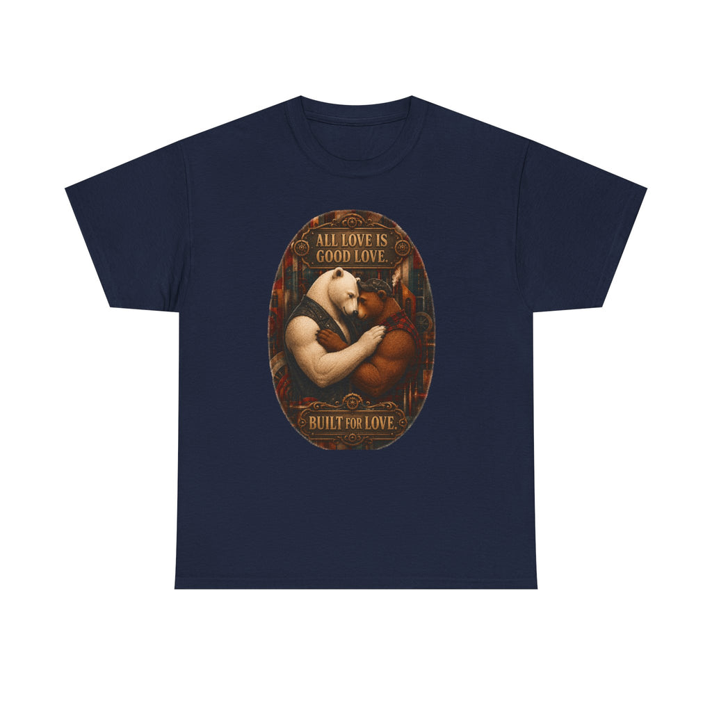 T-Shirt — "All Love Is Good Love" Vintage Romantic Graphic Tee