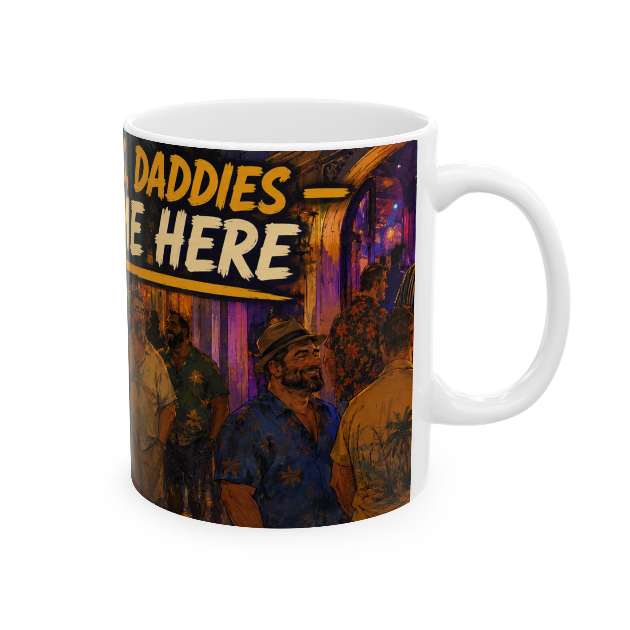 Ceramic Mug — "Bears, Otters, Daddies All Home Here" Family Night Coffee Mug