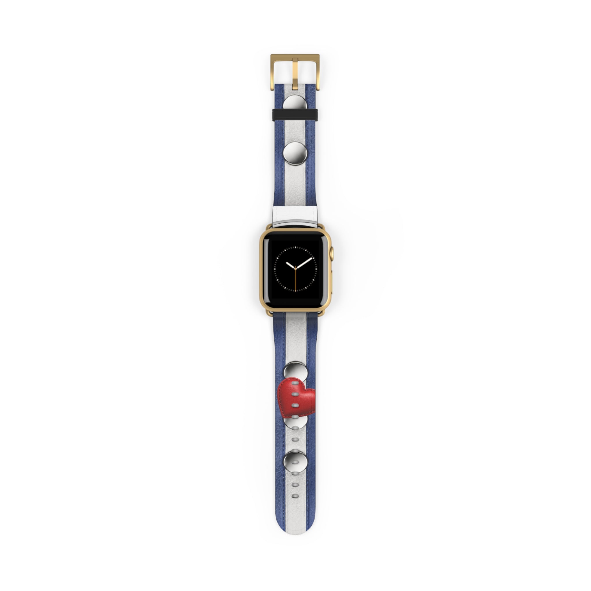 Watch Band — Blue Stripes with Water Droplets Smartwatch Band