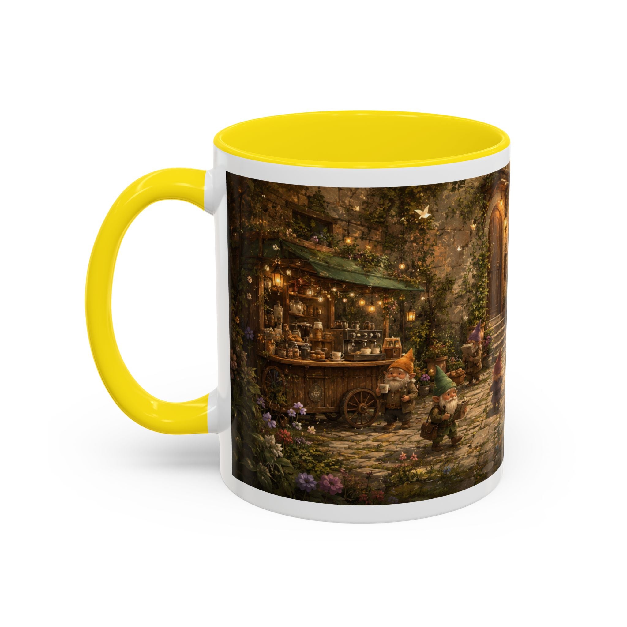 Whimsical Woodland Café Accent Coffee Mug — Cozy Fairy Tale Scene (11/15oz)