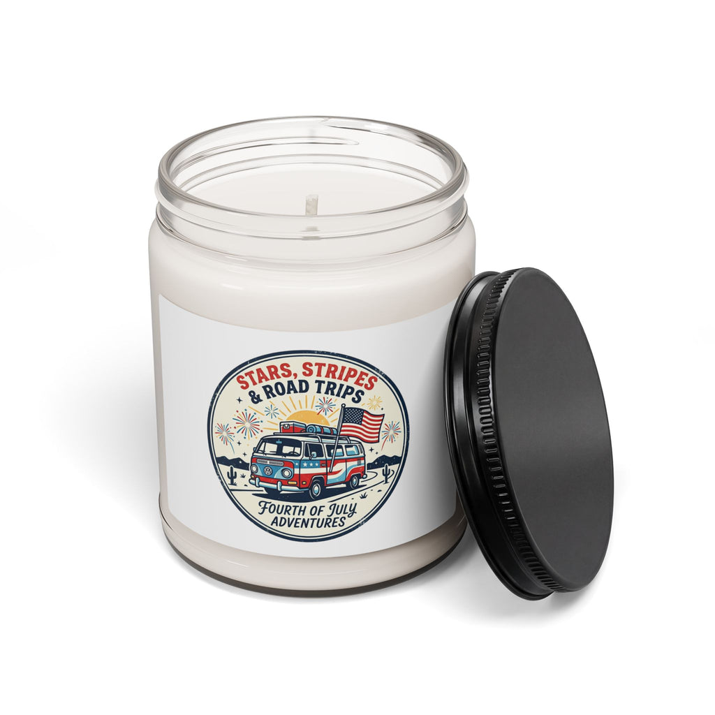 Stars Stripes & Road Trips Soy Candle | 4th of July Americana, Vintage USA