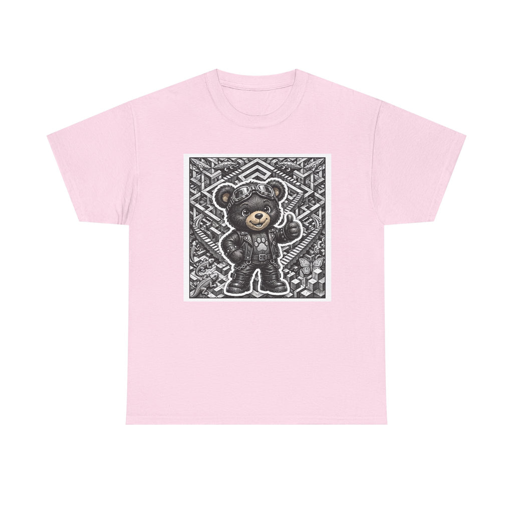 Bear Graphic T-Shirt — Streetwear Teddy Bear Design. Geometric puzzle bear shirt