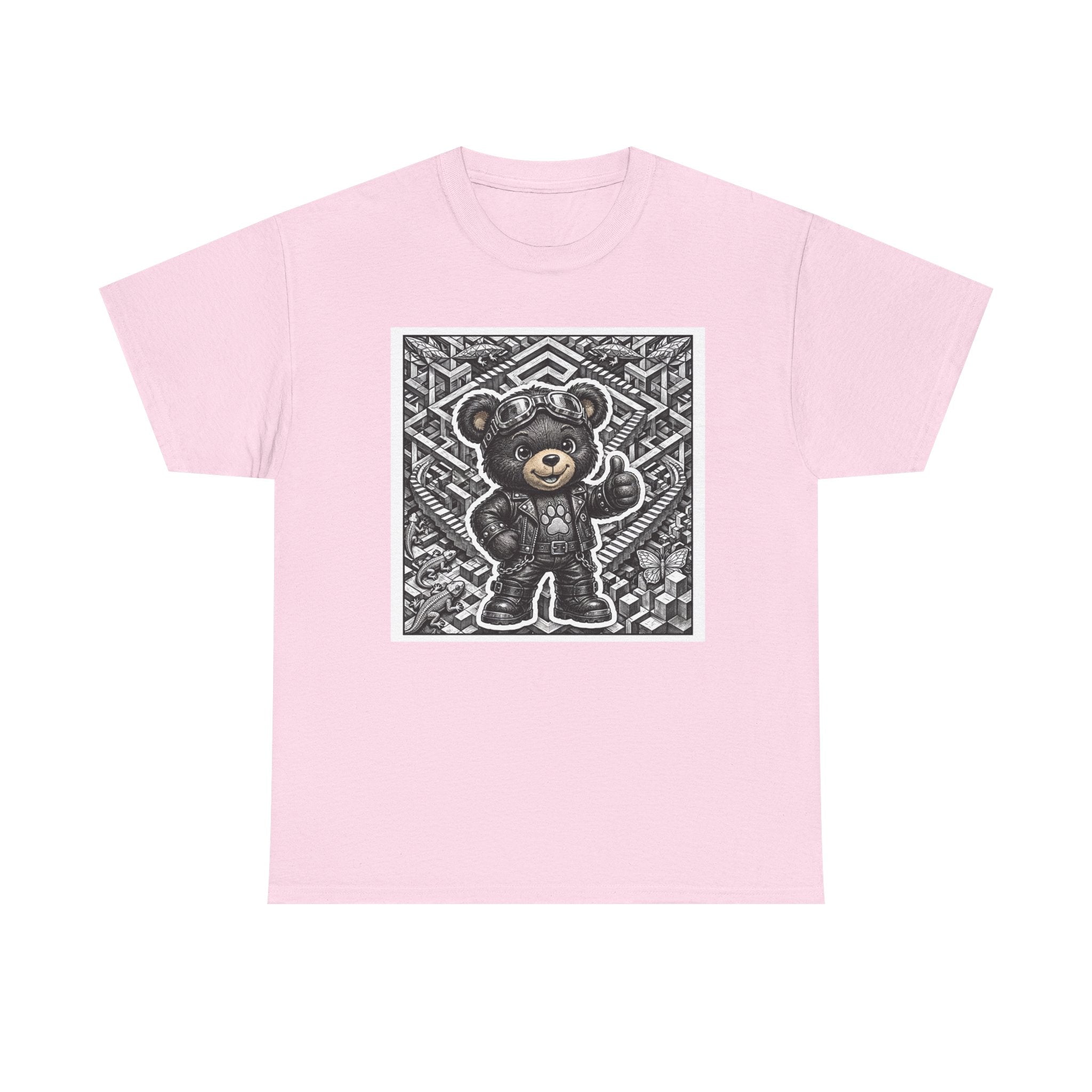 Bear Graphic T-Shirt — Streetwear Teddy Bear Design. Geometric puzzle bear shirt