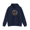 Peace Sign Hoodie — Colorful Floral Psychedelic Peace Symbol Sweatshirt