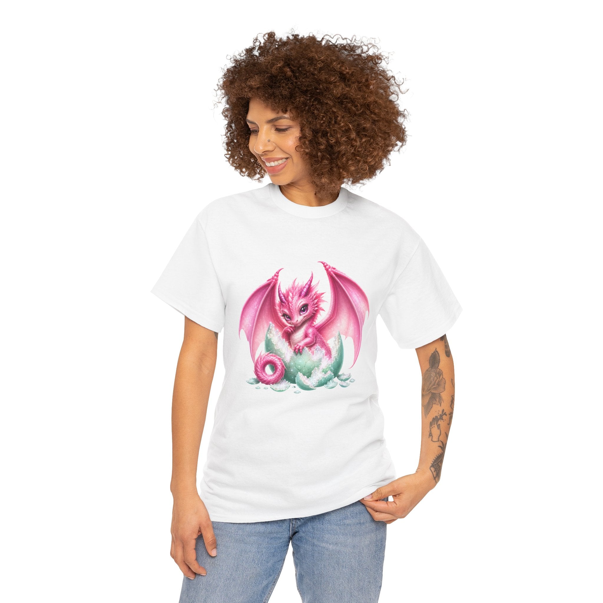 Pink Baby Dragon T-Shirt — Cute Fantasy Dragon Graphic Tee