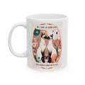 Floral Mama Ceramic Mug — 'Mama' Script Coffee Cup (11oz & 15oz) Siamese cat lovers