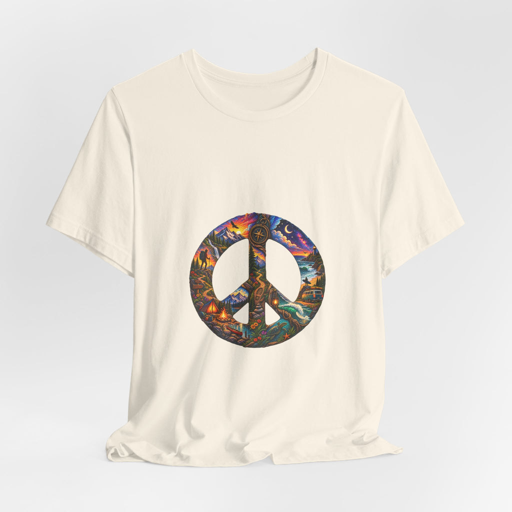 Peace Sign Tie-Dye T-Shirt — Retro Hippie Graphic Tee
