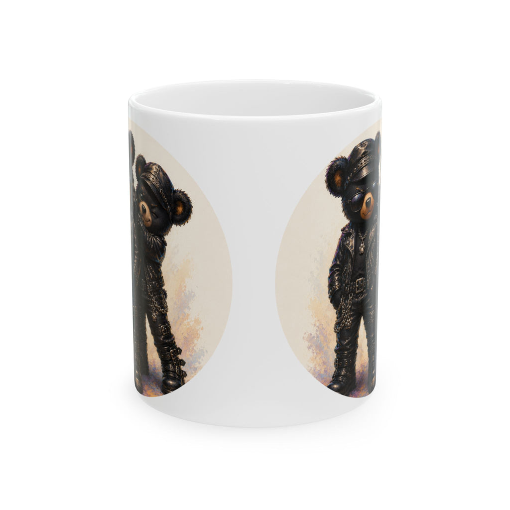 Bear Astronaut Ceramic Mug – Cute Vintage Space Teddy Coffee Cup (11oz, 15oz)