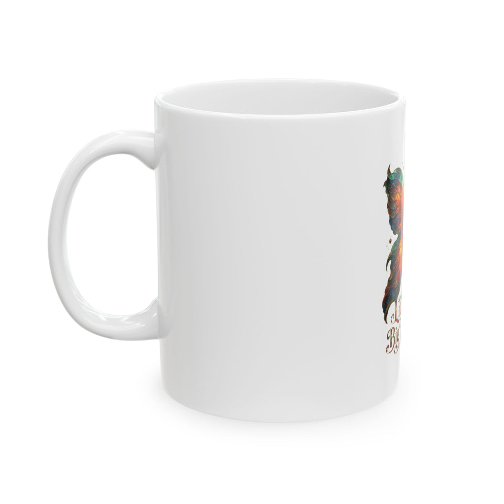 Little Fish, Big Personality Ceramic Mug — Colorful Goldfish Coffee Cup (11oz/15oz)