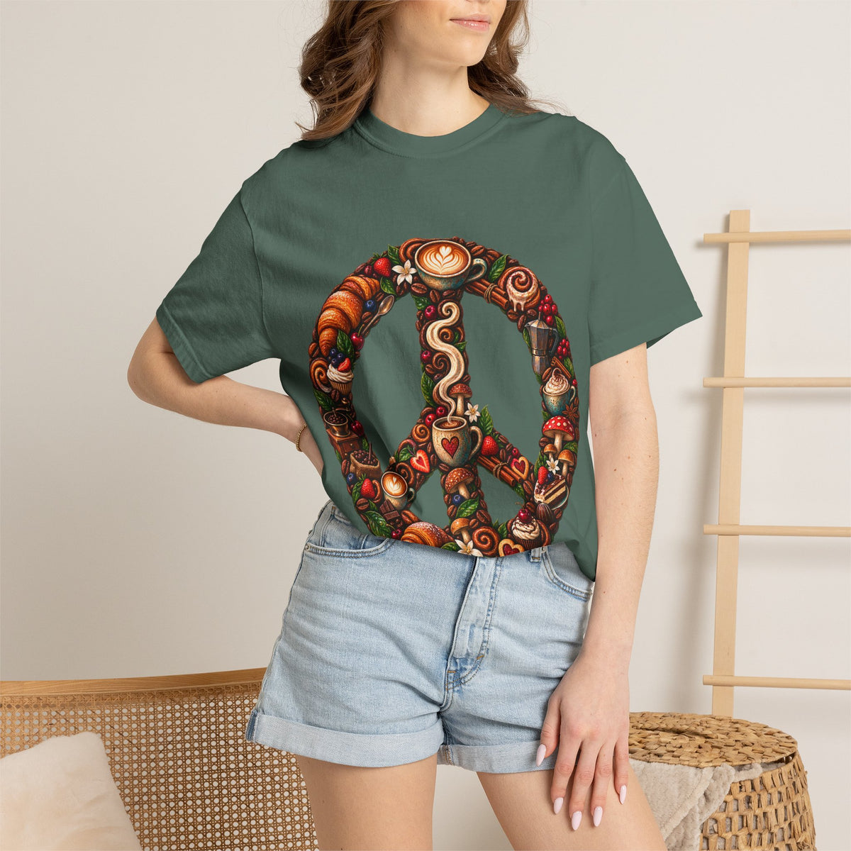 Peace Sign Autumn T‑Shirt — Harvest & Pumpkin Spice Graphic Tee