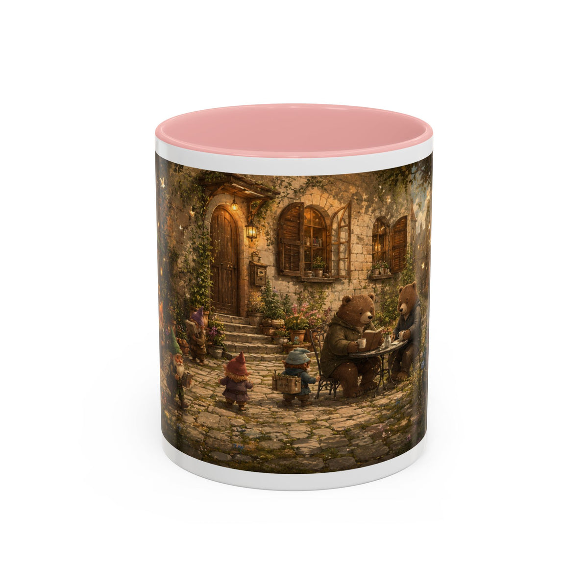 Whimsical Woodland Café Accent Coffee Mug — Cozy Fairy Tale Scene (11/15oz)