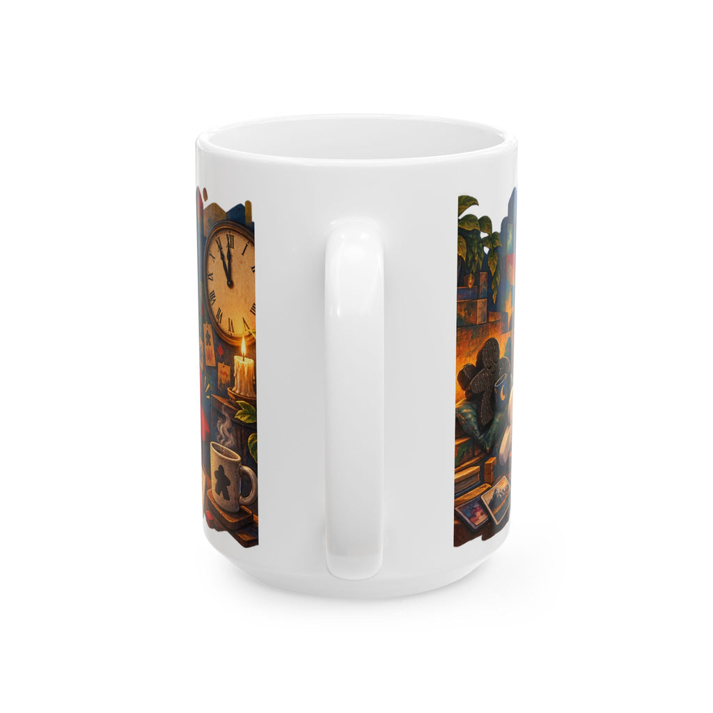 Board Game Mug — “One More Turn Became Midnight” Ceramic Coffee Cup (11oz/15oz)