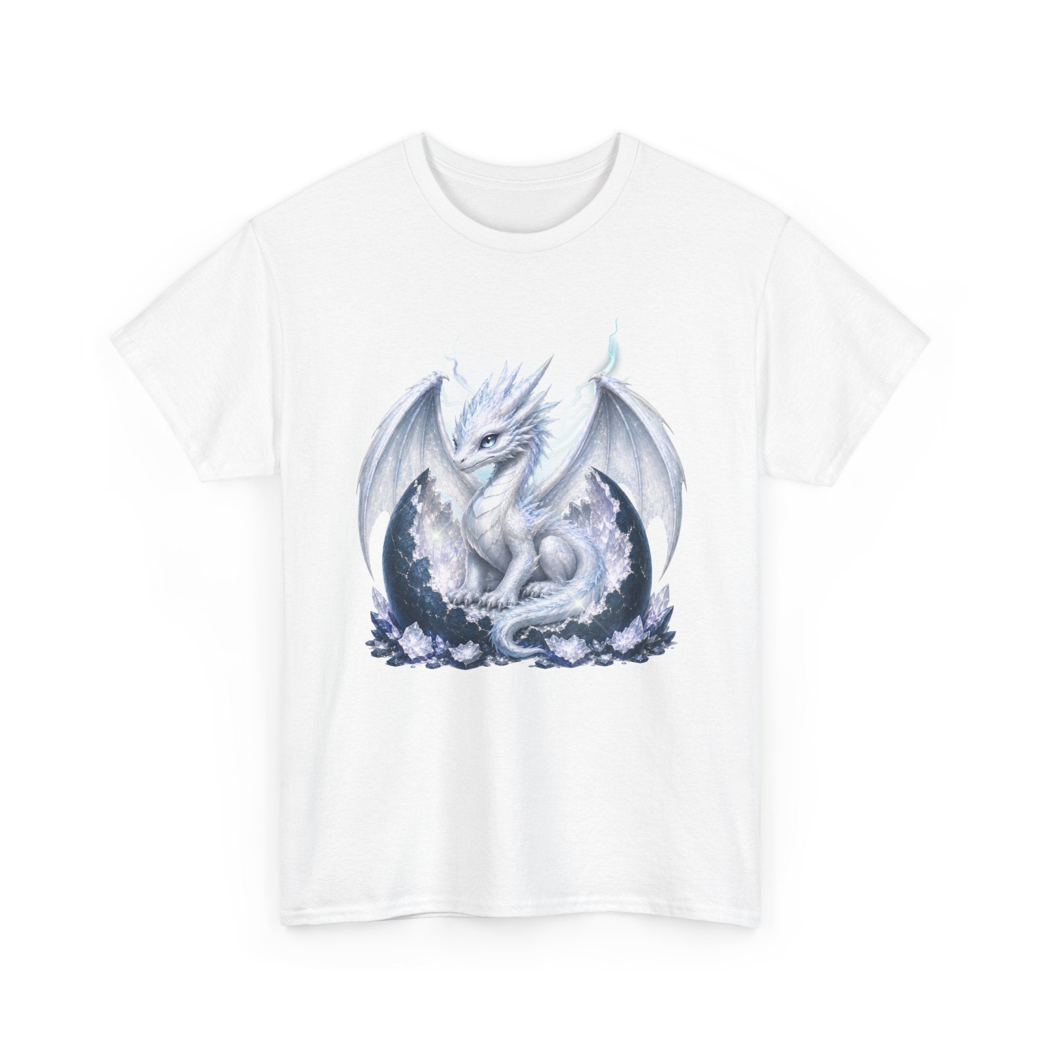 White Ice Dragon T-Shirt — Fantasy Dragon Tee for Fans & Cosplay