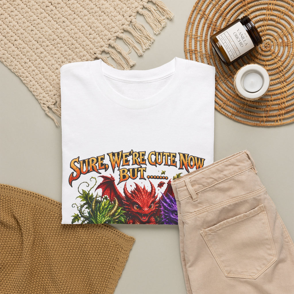 Cute Monster Trio T-Shirt – "Sure We’re Cute Now… Don’t Come For Us" Graphic Tee