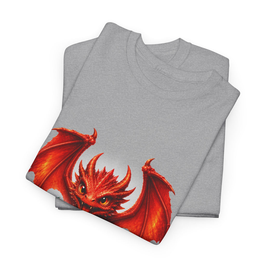 Dragon Hatchling T-Shirt — Cute Red Dragon Hatching Design