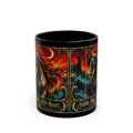 Wild Heart Stable Mind Black Mug – Fiery Horse Art Coffee Cup (11oz/15oz)