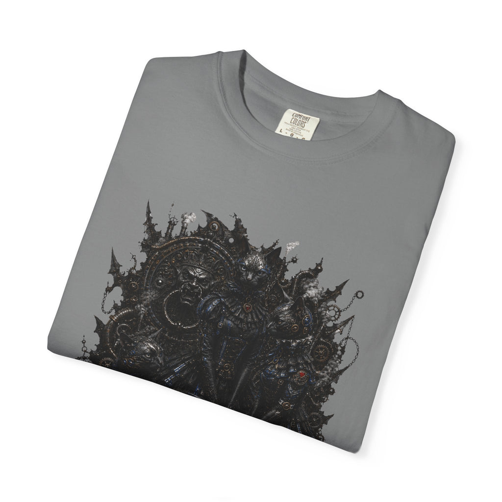 Floral Noir Graphic T-Shirt. Temple Cats. Cat people shirt. IYKYK shirt. Black cats. Steampunk cats shirt. Gothis Cats t-shirt.
