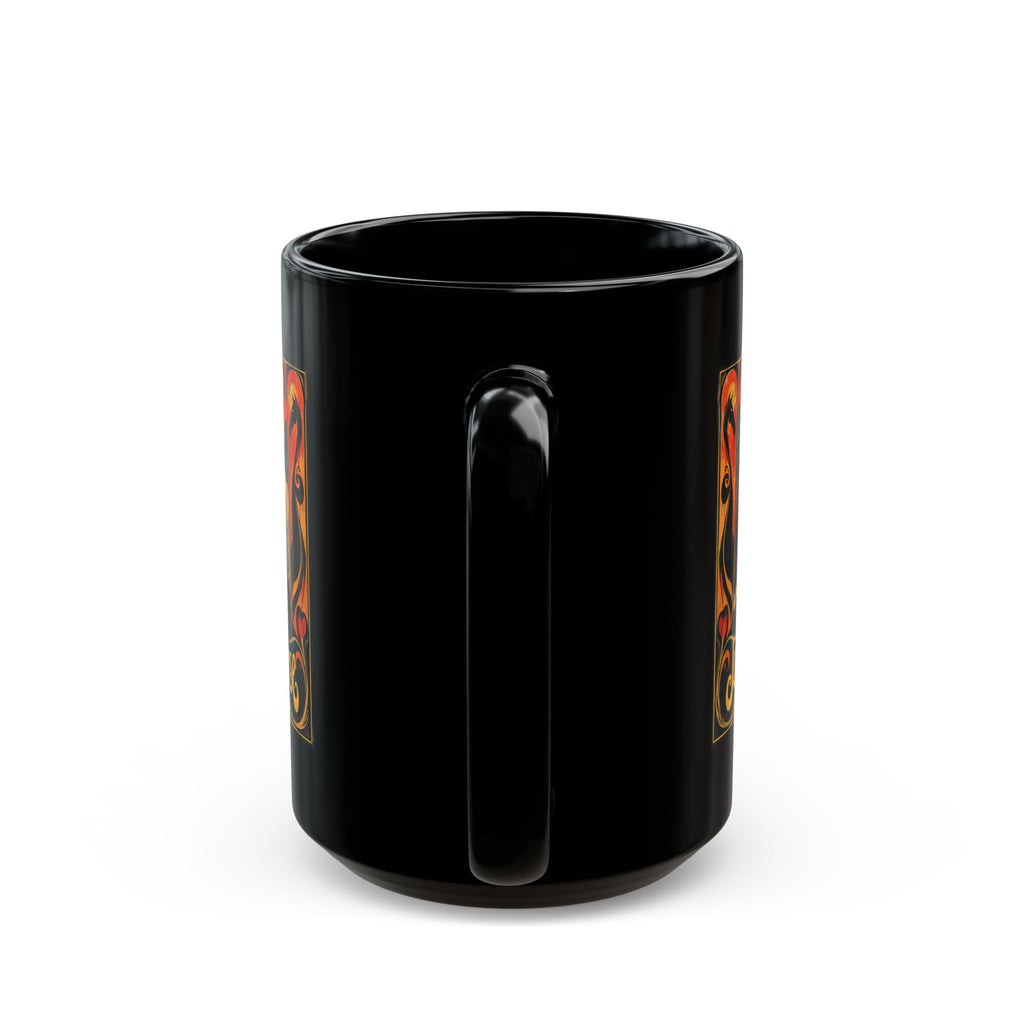Horse Lover Coffee Mug – Equestrian Art Mug with Jewel Tone Horse Painting