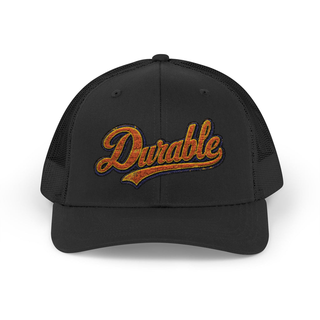 Durable Retro Script Snapback Trucker Cap