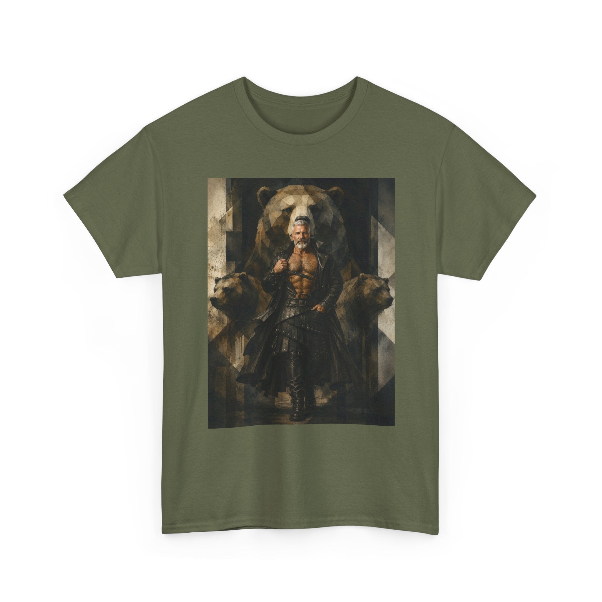 Viking Warrior Art Tee. Bear T-shirt. Bear men.