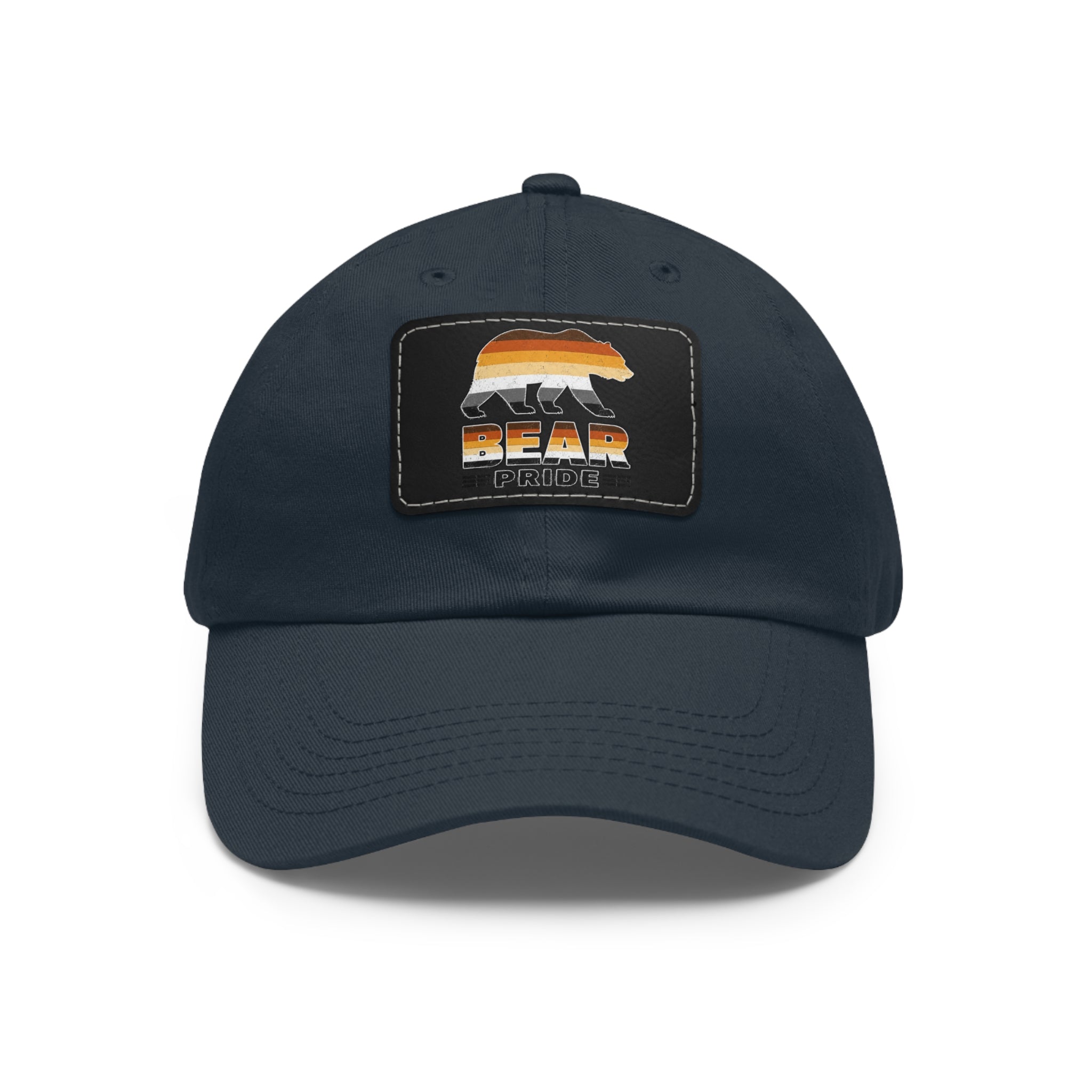 Bear Pride Dad Hat with Leather Patch — 'Bear' Pride Cap