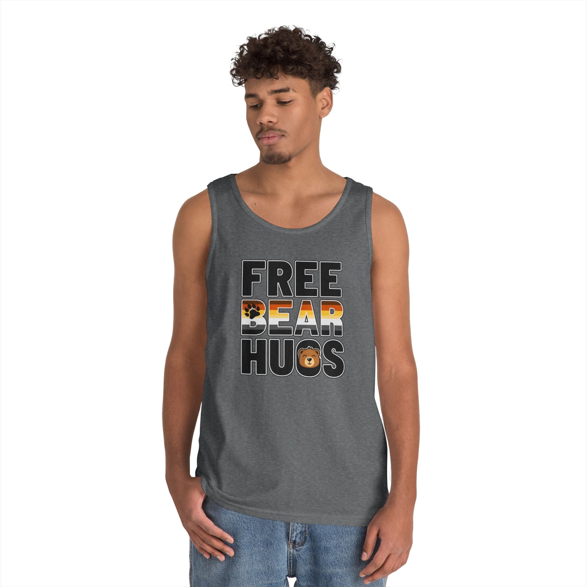 Bear Hugs Tank Top — "Easy Breezy" Bear Lover Graphic