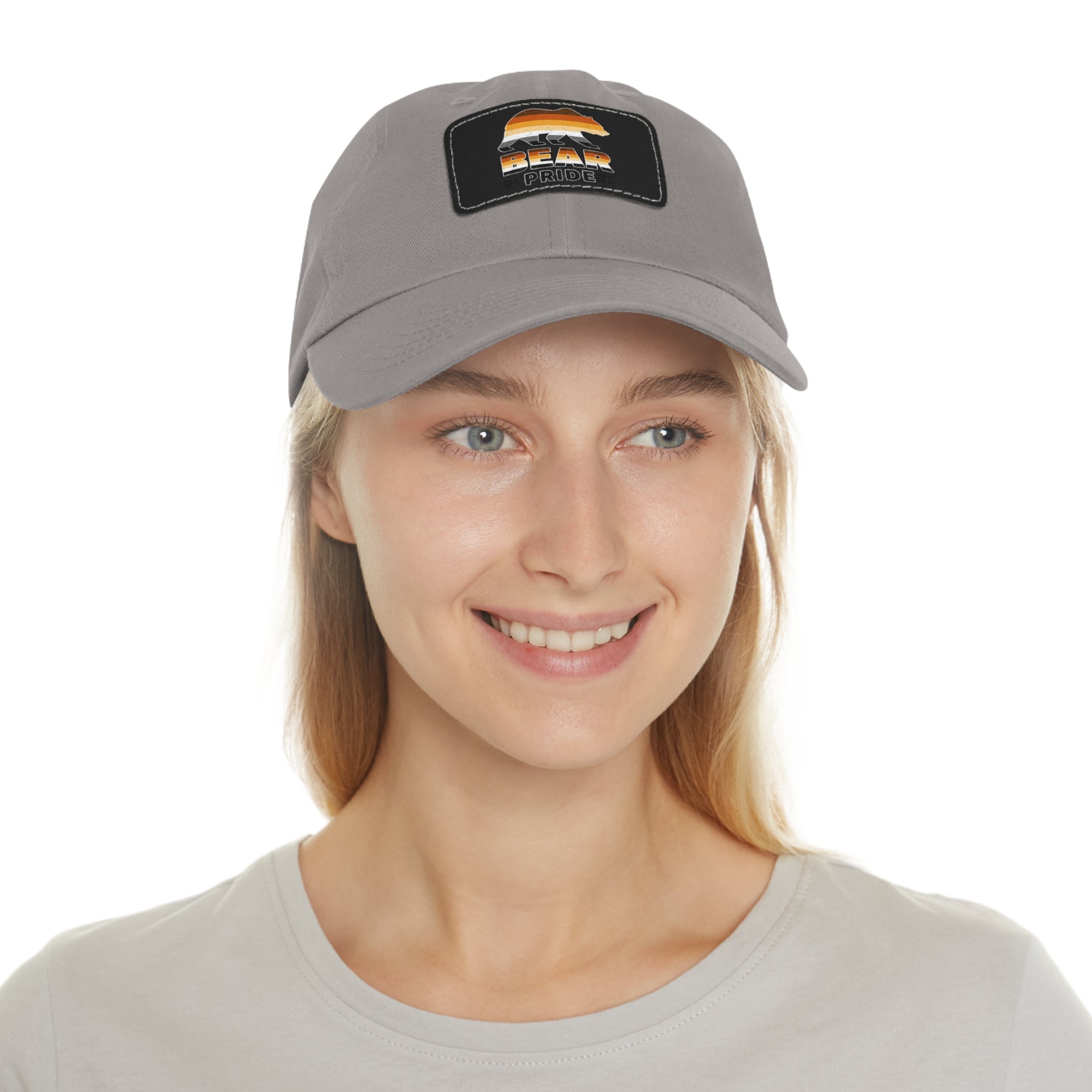 Bear Pride Dad Hat with Leather Patch — 'Bear' Pride Cap