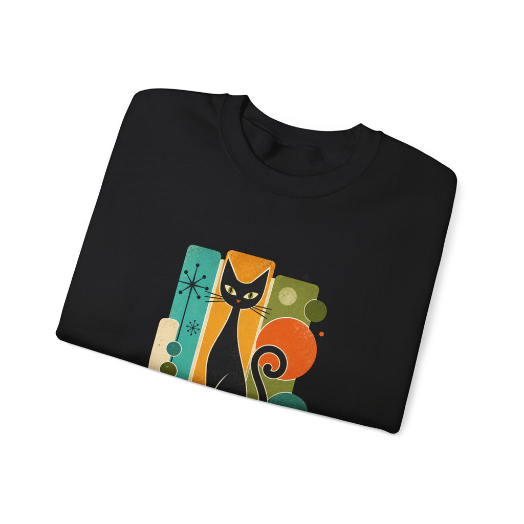 Meowdel Citizen Sweatshirt — Retro Cat Graphic Crewneck