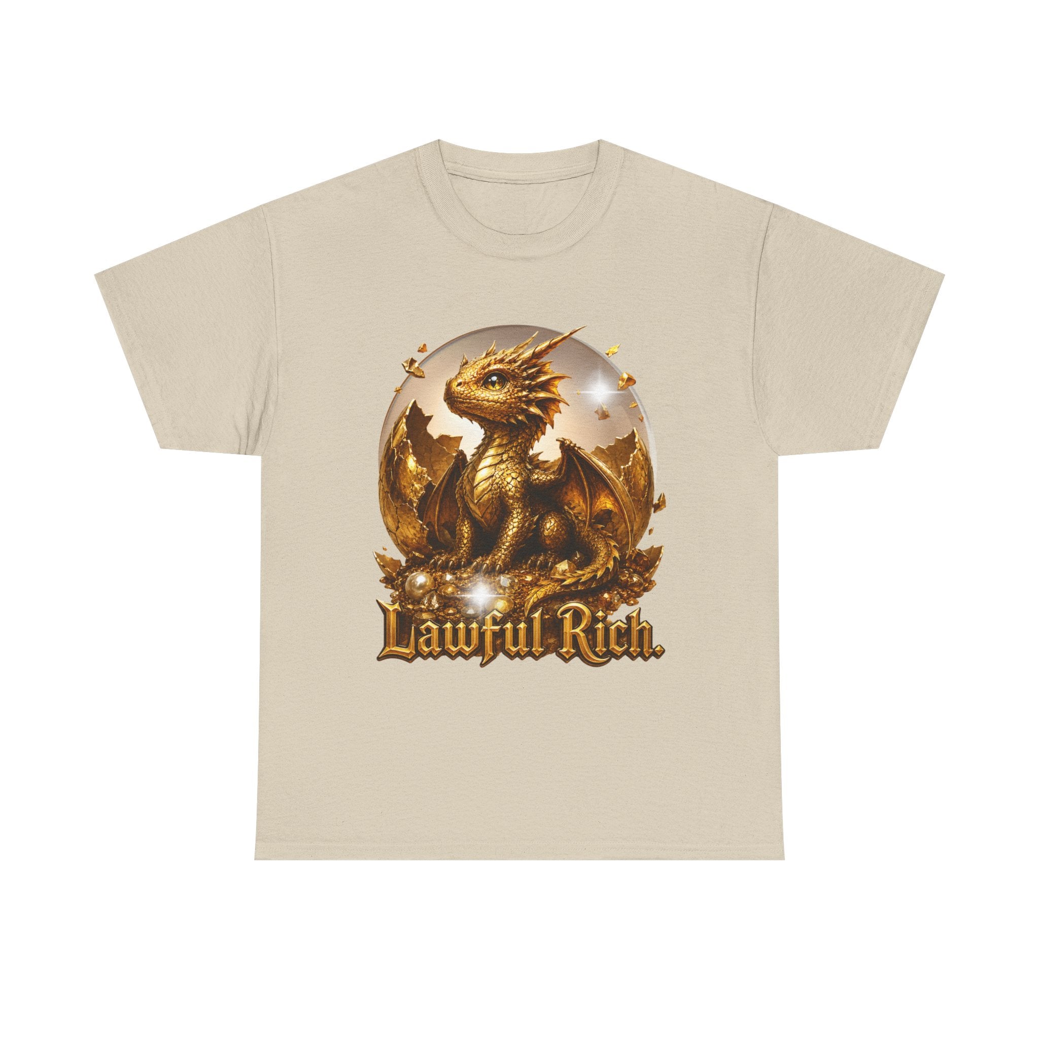 T-Shirt — "Lawful Rich" Gold Dragon Graphic Tee