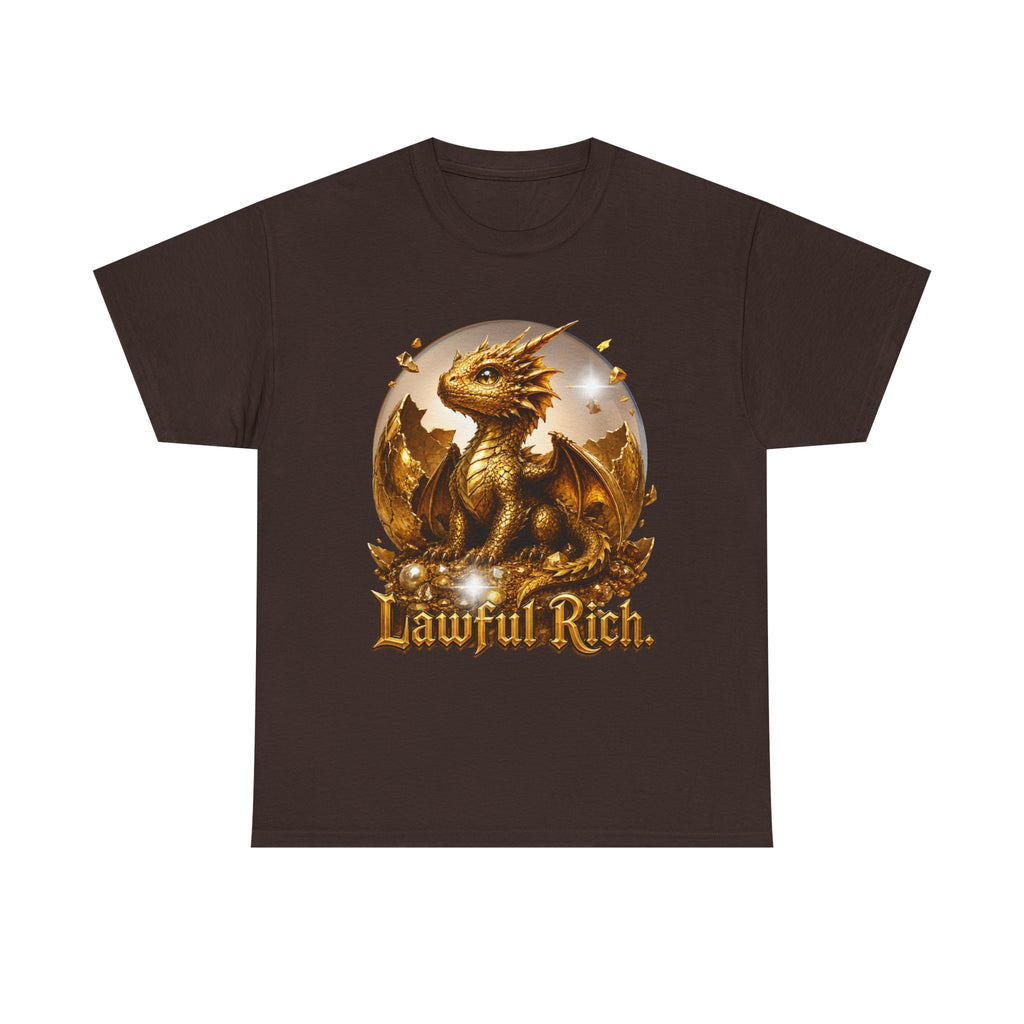 T-Shirt — "Lawful Rich" Gold Dragon Graphic Tee