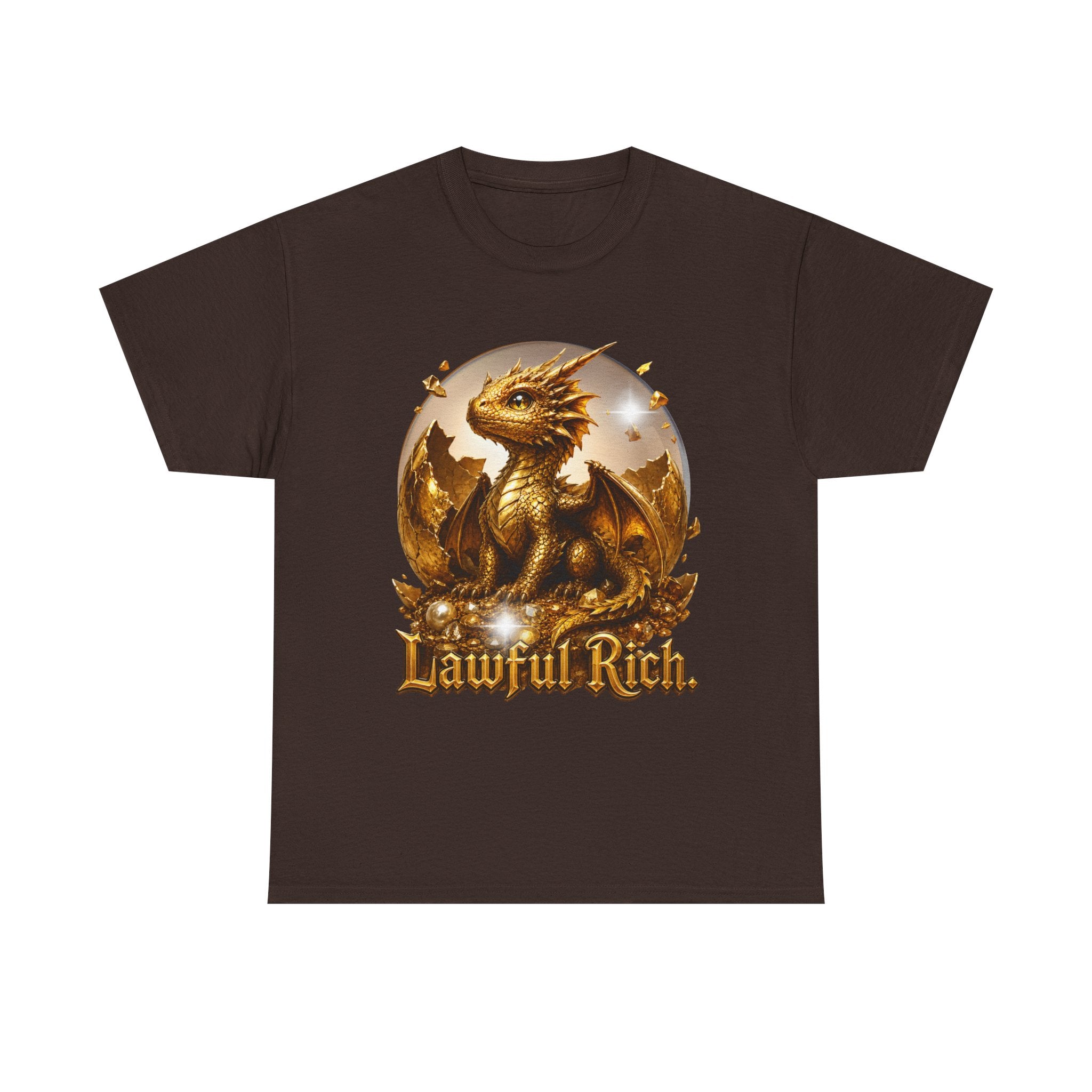 T-Shirt — "Lawful Rich" Gold Dragon Graphic Tee