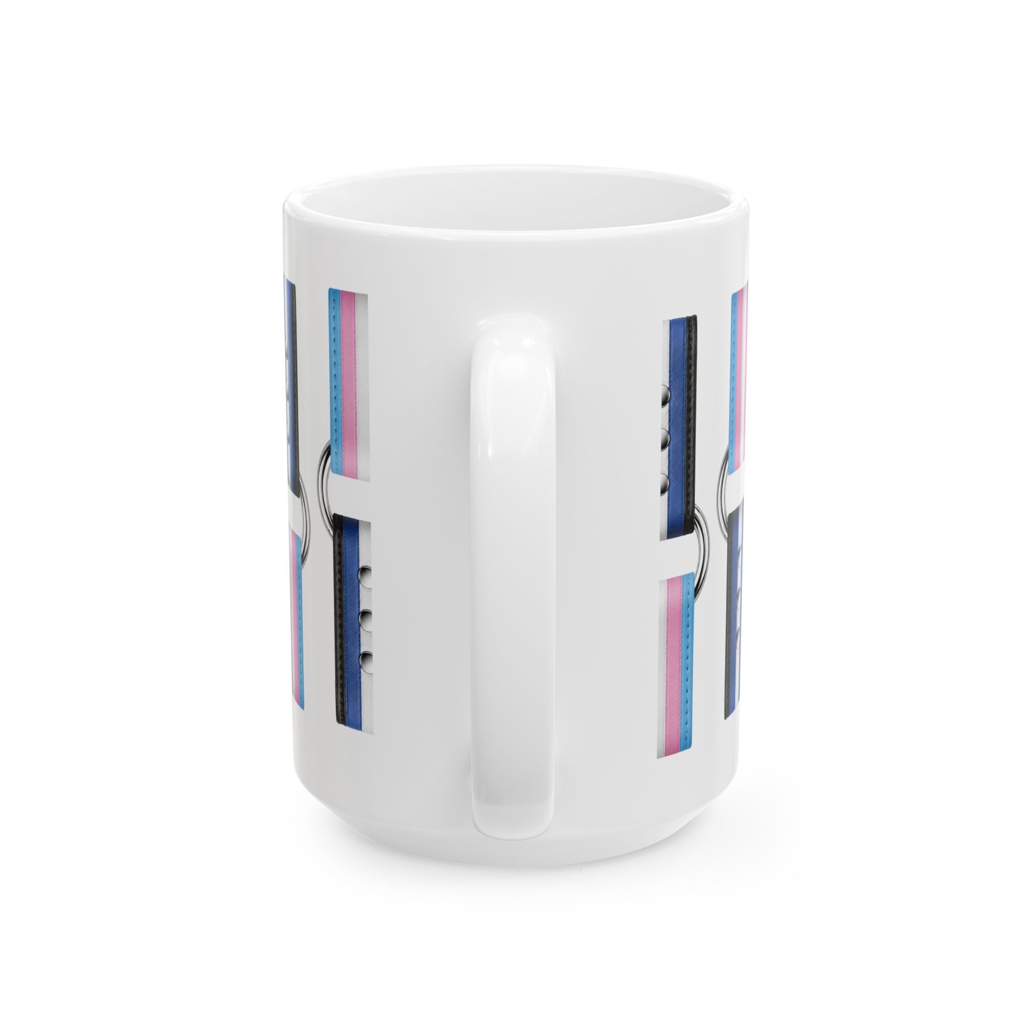 Trans Pride Collar Pattern Ceramic Mug (11oz, 15oz)